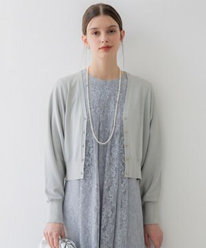  【APPLAUDIR】コンパクト ドルマンスリーブ ラメカーディガン