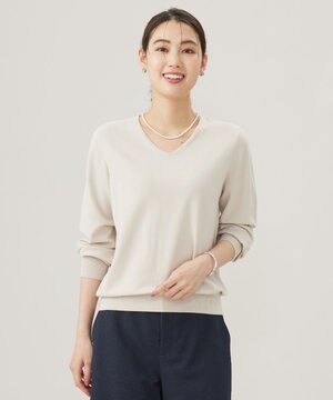 【ご好評につき新色追加！・WEB限定カラーあり・洗える】PRINCE Vネック ニット