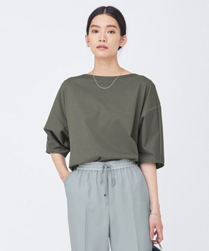 【新色追加・洗える】ブラウスライクジャージー ドルマンスリーブカットソー