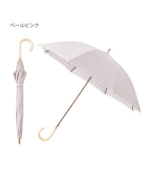  DAKS 晴雨兼用日傘 長傘 ドット ジャカード ボーラ刺繍