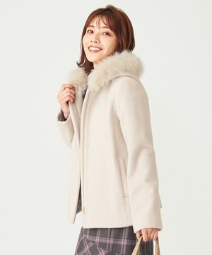  【美人百花11月号掲載】2WAYスーペリアファインウールモッサ コート