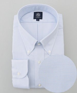  【KING SIZE】【PREMIUM PLEATS / 形態安定】ピンヘッド ドレスシャツ / B.D.