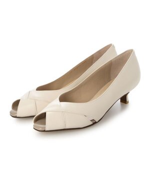  <Riz raffinee>オープントゥパンプス