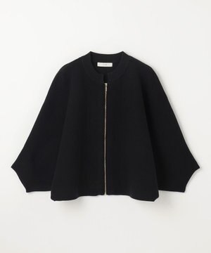  【洗濯機可】ポンチョジップカーディガン