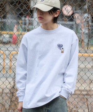  【ユニセックス着用ITEM/MLサイズ展開】別注BENDAVISハートワンポイント刺繍T（LS）