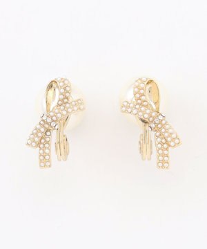  リボンパール2WAYイヤリング