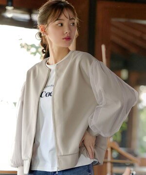  【洗える】チュールレースソフトダンボールジャケット