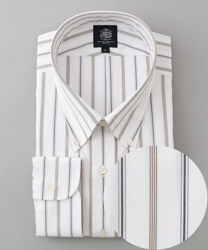  【KING SIZE】【PREMIUM PLEATS / 形態安定】ジェントリーストライプ シャツ / B.D.