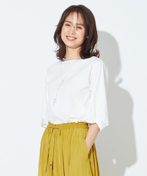 【定番人気】シルケットスムースツイストスリーブ カットソー