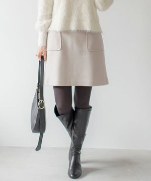  【セットアップ可】メルトンライク ミニスカート