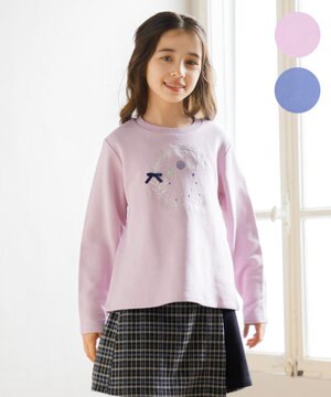  【110-140㎝】オーナメント刺繍 トレーナー