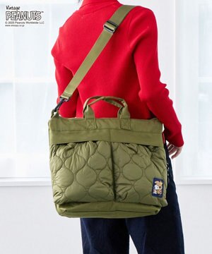  8456【スヌーピー】IP.A4アーキャトルワイド.パフ.ピーナッツ-0R