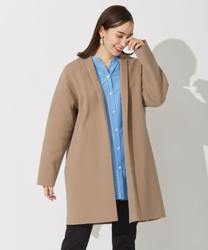  【軽量・洗える】ガウンニット コート