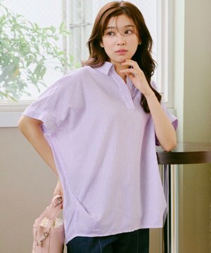 【洗える】 リネンミックススキッパーシャツ