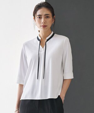  スパンプラチナムジョーゼット ナロータイカットソー