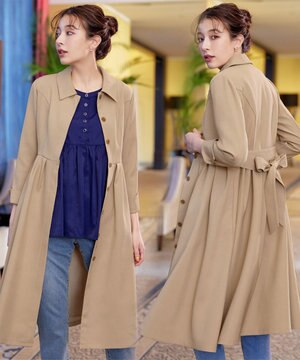  【洗える】ステンカラードレスコート