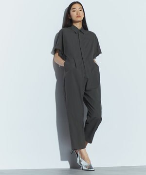 【ReNAVE　撥水機能・UVカット・透湿・接触冷感・洗える】ナイロンタスランジャンプスーツ