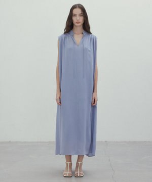  【洗える】MUSCARI / ソフトシルクスキッパードレス