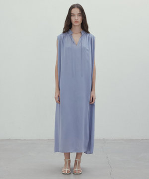 【洗える】MUSCARI / ソフトシルクスキッパードレス