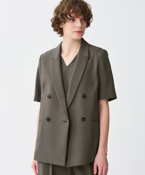  【佐藤晴美さん着用】ウォッシャブルドライサップ ハーフスリーブジャケット