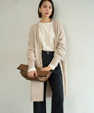  【WEB限定】カシミヤブレンド ロングカーディガン