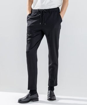 新素材【ストレッチ/セットアップ対応】シルキーウールジャージー    ドロスト付テーパードパンツ / PEGG CONVERTIBLE