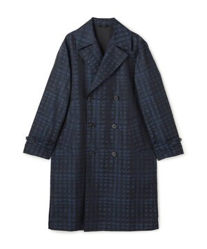  【HIGH GRADE LINE】ドローイングプレイド ダブルブレストコート
