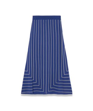  【洗える】ジオメトリックジャガード　ニットスカート