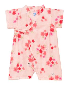  【ミキハウス】【50-80cm】お花うさこ甚平オール