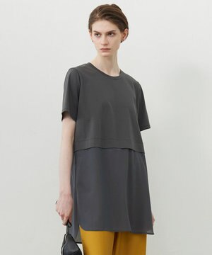  【人気のため新色追加・UVケア・洗える】シアージャージーコンビ カットソー