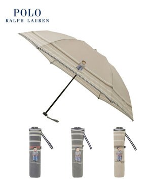 【大きめ/軽量】POLO RALPH LAUREN （ポロ ラルフローレン）折りたたみ傘 FRENCH BEAR 55cm