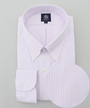  【KING SIZE】【PREMIUM PLEATS / 形態安定】マイクロストライプ ドレスシャツ / B.D.