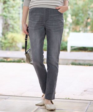  【洗濯機可/ウエストゴム/ストレッチ】ウルトライージーデニムパンツ