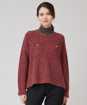  【洗える】シアーツイストガーゼ カットソー