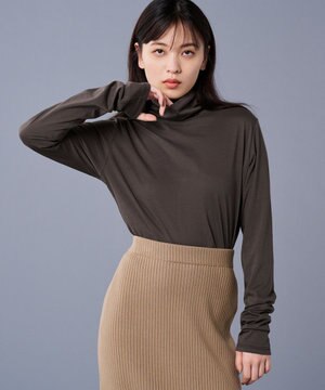  アルビニスタシフォン ハイネック カットソー（uncrave STANDARD）