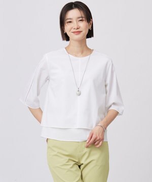  【洗える】トリコットジャージー カットソー