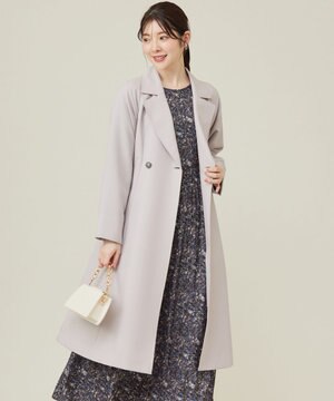  【洗える】ライトミディ トレンチコート