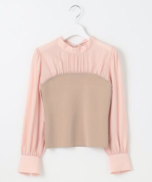  【洗える】ビスチェドッキングニット プルオーバー