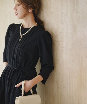  センターリボンイミテーションパール ネックレス