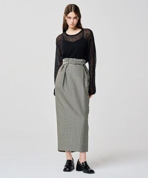  ヘリンボーンスーツ スカート（uncrave WHITE）