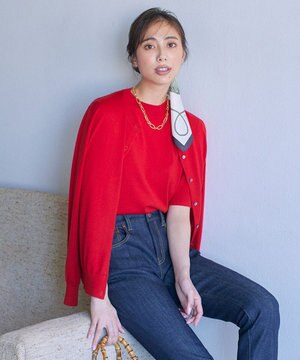 【洗える】リアクティブウール ニット カーディガン