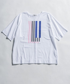 【23区 lab.】PAPIER TIGRE プリント オーバーサイズ Tシャツ