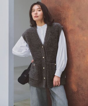  【STORY×UNFILO】シャギーニット ベスト