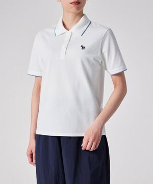  Zebra ライン ポロシャツ