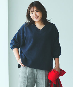  【野呂佳代さん着用】カシミヤブレンド Vネックニット