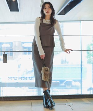  ビスチェワンピース × カットソー セット