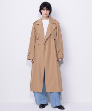 【ReNAVE・セットアップ可/撥水加工/防シワ】ポリエステルタッサー コート