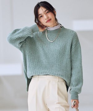  レーシーモールニット