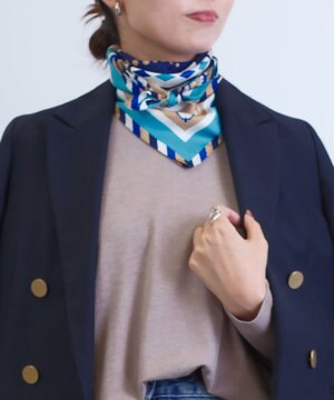  ＜秋の新柄！＞GEM【the PORT by marca】小判 シルクツイル スカーフ