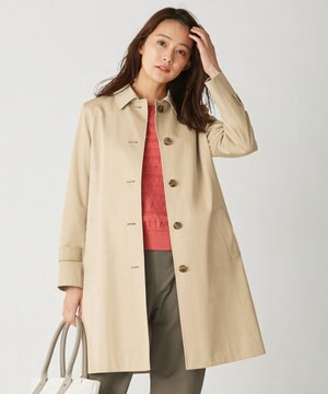 【撥水加工】80/2 PIMAコットンツイル ステンカラー コート